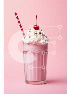 Σετ των 2 Intra Συλλεκτικό Ξύλινο Παζλ Plywood  4mm - Λαχταριστό ροζ μιλκσέικ με σαντιγί Σε Ξύλινο Κουτί - Διαστάσεις: 10x10 cm – 25 κομμάτια