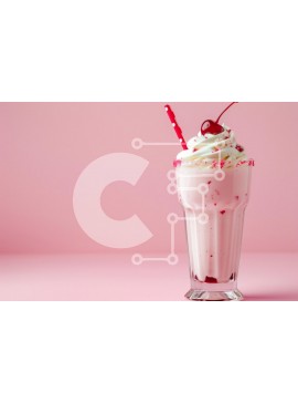 Σετ των 2 Intra Συλλεκτικό Ξύλινο Παζλ Plywood  4mm - Ροζ Milkshake με σαντιγί και κεράσι Σε Ξύλινο Κουτί - Διαστάσεις: 10x10 cm – 25 κομμάτια