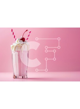 Σετ των 2 Intra Συλλεκτικό Ξύλινο Παζλ Plywood  4mm - Ροζ Milkshake με σαντιγί και κεράσι Σε Ξύλινο Κουτί - Διαστάσεις: 10x10 cm – 25 κομμάτια