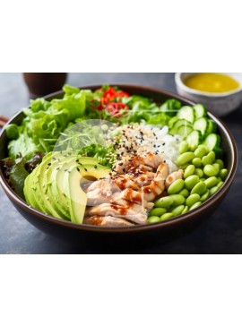 Σετ των 2 Intra Συλλεκτικό Ξύλινο Παζλ Plywood  4mm - Υγιεινό μπολ με κοτόπουλο και φρέσκα υλικά Σε Ξύλινο Κουτί - Διαστάσεις: 10x10 cm – 25 κομμάτια