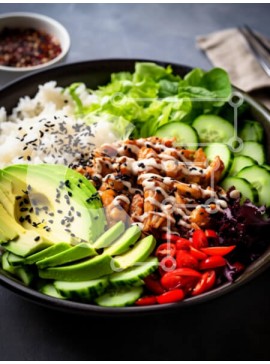 Σετ των 2 Intra Συλλεκτικό Ξύλινο Παζλ Plywood  4mm - Πολύχρωμα μπολ με φρέσκα υλικά Σε Ξύλινο Κουτί - Διαστάσεις: 10x10 cm – 25 κομμάτια