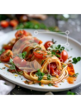 Σετ των 2 Intra Συλλεκτικό Ξύλινο Παζλ Plywood  4mm - Σπαγγέτι με σάλτσα ντομάτας και φρέσκα μυρωδικά Σε Ξύλινο Κουτί - Διαστάσεις: 10x10 cm – 25 κομμάτια