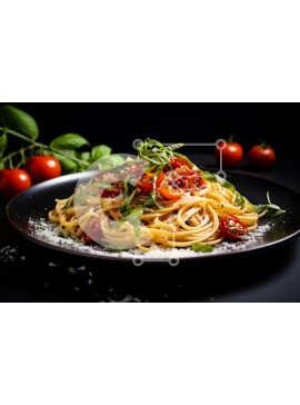 Σετ των 2 Intra Συλλεκτικό Ξύλινο Παζλ Plywood  4mm - Λαχταριστά μακαρόνια με ντοματίνια και βασιλικό Σε Ξύλινο Κουτί - Διαστάσεις: 10x10 cm – 25 κομμάτια