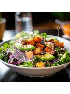 Σετ των 2 Intra Συλλεκτικό Ξύλινο Παζλ Plywood  4mm - Πολύχρωμη σαλάτα με ψητά λαχανικά Σε Ξύλινο Κουτί - Διαστάσεις: 10x10 cm – 25 κομμάτια