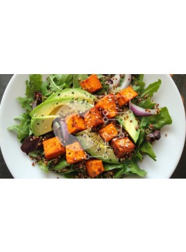 Σετ των 2 Intra Συλλεκτικό Ξύλινο Παζλ Plywood  4mm - Πολύχρωμη σαλάτα με αβοκάντο και κινόα Σε Ξύλινο Κουτί - Διαστάσεις: 10x10 cm – 25 κομμάτια