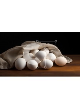 Σετ των 2 Intra Συλλεκτικό Ξύλινο Παζλ Plywood  4mm - Συλλογή λευκών αυγών σε ξύλινη επιφάνεια Σε Ξύλινο Κουτί - Διαστάσεις: 10x10 cm – 25 κομμάτια