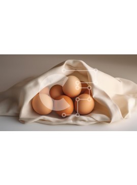 Σετ των 2 Intra Συλλεκτικό Ξύλινο Παζλ Plywood  4mm - Αυγά τυλιγμένα σε ύφασμα Σε Ξύλινο Κουτί - Διαστάσεις: 10x10 cm – 25 κομμάτια