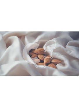 Σετ των 2 Intra Συλλεκτικό Ξύλινο Παζλ Plywood  4mm - Αμύγδαλα σε λευκό ύφασμα Σε Ξύλινο Κουτί - Διαστάσεις: 10x10 cm – 25 κομμάτια