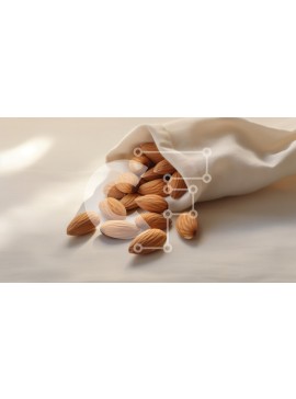 Σετ των 2 Intra Συλλεκτικό Ξύλινο Παζλ Plywood  4mm - Αμύγδαλα που χύνονται από ένα πουγκί Σε Ξύλινο Κουτί - Διαστάσεις: 10x10 cm – 25 κομμάτια