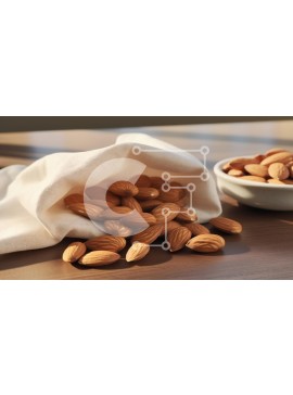 Σετ των 2 Intra Συλλεκτικό Ξύλινο Παζλ Plywood  4mm - Αμύγδαλα σε ξύλινη επιφάνεια Σε Ξύλινο Κουτί - Διαστάσεις: 10x10 cm – 25 κομμάτια