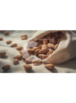 Σετ των 2 Intra Συλλεκτικό Ξύλινο Παζλ Plywood  4mm - Ωμά αμύγδαλα σε ένα σάκο Σε Ξύλινο Κουτί - Διαστάσεις: 10x10 cm – 25 κομμάτια