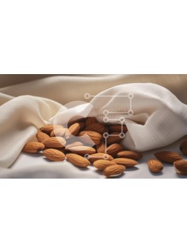 Σετ των 2 Intra Συλλεκτικό Ξύλινο Παζλ Plywood  4mm - Αμύγδαλα σε λευκό ύφασμα Σε Ξύλινο Κουτί - Διαστάσεις: 10x10 cm – 25 κομμάτια