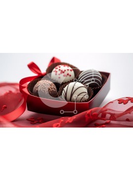 Σετ των 2 Intra Συλλεκτικό Ξύλινο Παζλ Plywood  4mm - Ποικιλία σοκολάτας σε κόκκινο κουτί Σε Ξύλινο Κουτί - Διαστάσεις: 10x10 cm – 25 κομμάτια