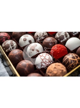 Σετ των 2 Intra Συλλεκτικό Ξύλινο Παζλ Plywood  4mm - Ποικιλία σοκολάτας σε διακοσμητικό κουτί Σε Ξύλινο Κουτί - Διαστάσεις: 10x10 cm – 25 κομμάτια