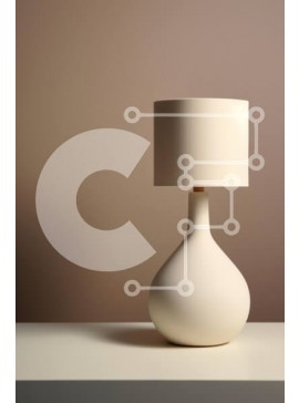 Intra Συλλεκτικό Ξύλινο Παζλ Plywood  4mm - Μινιμαλιστικό φωτιστικό σε λευκή επιφάνεια Σε Ξύλινο Κουτί - Διαστάσεις Puzzle: 10x10 cm – 25 κομμάτια