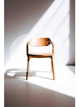 Intra Συλλεκτικό Ξύλινο Παζλ Plywood  4mm - Μινιμαλιστική Ξύλινη Καρέκλα σε φυσικό φως Σε Ξύλινο Κουτί - Διαστάσεις Puzzle: 10x10 cm – 25 κομμάτια