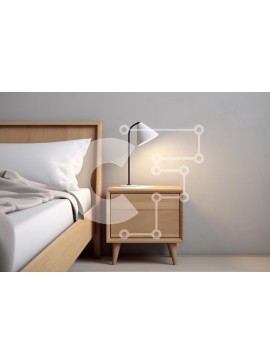 Intra Συλλεκτικό Ξύλινο Παζλ Plywood  4mm - Μοντέρνο Υπνοδωμάτιο με Ξύλινο Κρεβάτι και Κομοδίνο Σε Ξύλινο Κουτί - Διαστάσεις Puzzle: 10x10 cm – 25 κομμάτια