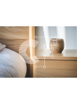 Intra Συλλεκτικό Ξύλινο Παζλ Plywood  4mm - Κομψό Ξύλινο Κομοδίνο με Μπολ Σε Ξύλινο Κουτί - Διαστάσεις Puzzle: 10x10 cm – 25 κομμάτια