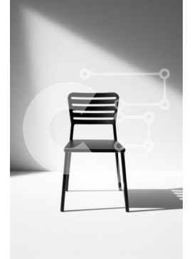 Intra Συλλεκτικό Ξύλινο Παζλ Plywood  4mm - Μοντέρνα μαύρη καρέκλα με δραματικό φωτισμό Σε Ξύλινο Κουτί - Διαστάσεις Puzzle: 10x10 cm – 25 κομμάτια