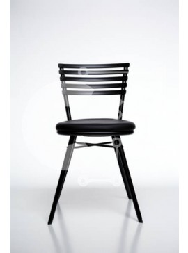 Intra Συλλεκτικό Ξύλινο Παζλ Plywood  4mm - Μοντέρνα μαύρη καρέκλα με ράχη πλάτη Σε Ξύλινο Κουτί - Διαστάσεις Puzzle: 10x10 cm – 25 κομμάτια