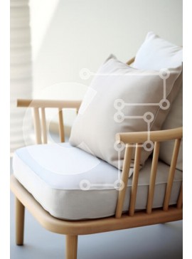 Intra Συλλεκτικό Ξύλινο Παζλ Plywood  4mm - Μινιμαλιστική πολυθρόνα με μαξιλάρια Σε Ξύλινο Κουτί - Διαστάσεις Puzzle: 10x10 cm – 25 κομμάτια