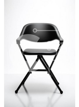 Intra Συλλεκτικό Ξύλινο Παζλ Plywood  4mm - Μοντέρνα μαύρη καρέκλα Σε Ξύλινο Κουτί - Διαστάσεις Puzzle: 10x10 cm – 25 κομμάτια