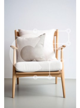 Intra Συλλεκτικό Ξύλινο Παζλ Plywood  4mm - Μινιμαλιστική πολυθρόνα με μαξιλάρια Σε Ξύλινο Κουτί - Διαστάσεις Puzzle: 10x10 cm – 25 κομμάτια