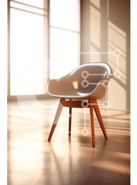 Intra Συλλεκτικό Ξύλινο Παζλ Plywood  4mm - Μοντέρνα καρέκλα σε ένα καλά φωτισμένο δωμάτιο Σε Ξύλινο Κουτί - Διαστάσεις Puzzle: 10x10 cm – 25 κομμάτια