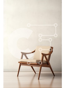 Intra Συλλεκτικό Ξύλινο Παζλ Plywood  4mm - Κομψή ξύλινη πολυθρόνα σε απλό τοίχο Σε Ξύλινο Κουτί - Διαστάσεις Puzzle: 10x10 cm – 25 κομμάτια