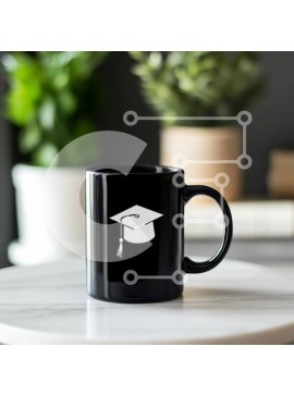 Intra Συλλεκτικό Ξύλινο Παζλ Plywood  4mm - Κούπα αποφοίτησης σε μαρμάρινο τραπέζι Σε Ξύλινο Κουτί - Διαστάσεις Puzzle: 10x10 cm – 25 κομμάτια