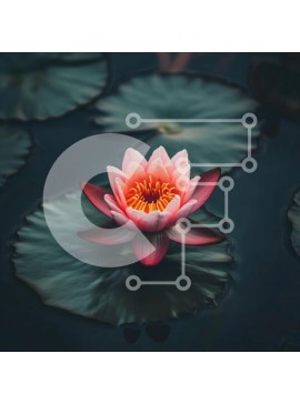 Intra Συλλεκτικό Ξύλινο Παζλ Plywood  4mm - Νούφαρο σε άνθιση Σε Ξύλινο Κουτί - Διαστάσεις: 10x10 cm – 25 κομμάτια