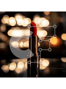 Σετ των 2 Intra Συλλεκτικό Ξύλινο Παζλ Plywood  4mm - Κομψό κόκκινο κραγιόν με θολά χρυσά φώτα Σε Ξύλινο Κουτί - Διαστάσεις: 10x10 cm – 25 κομμάτια