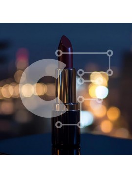 Σετ των 2 Intra Συλλεκτικό Ξύλινο Παζλ Plywood  4mm - Κομψό σκούρο κόκκινο κραγιόν με θολά φώτα πόλης Σε Ξύλινο Κουτί - Διαστάσεις: 10x10 cm – 25 κομμάτια