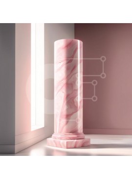 Intra Συλλεκτικό Ξύλινο Παζλ Plywood  4mm - Εκπληκτική εικόνα μιας ροζ μαρμάρινης στήλης σε ένα όμορφα σχεδιασμένο δωμάτιο Σε Ξύλινο Κουτί - Διαστάσεις Puzzle: 10x10 cm – 25 κομμάτια