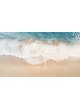 Intra Συλλεκτικό Ξύλινο Παζλ Plywood  4mm - Γαλήνια παραλία με απαλά κύματα Σε Ξύλινο Κουτί - Διαστάσεις: 10x10 cm – 25 κομμάτια