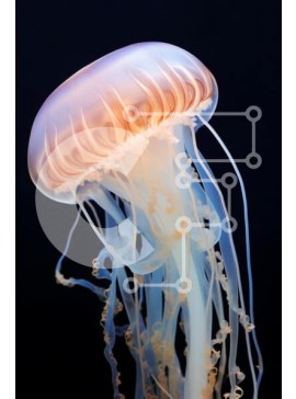 Σετ των 2 Intra Συλλεκτικό Ξύλινο Παζλ Plywood  4mm - Μέδουσες στα βαθιά νερά Σε Ξύλινο Κουτί - Διαστάσεις: 10x10 cm – 25 κομμάτια