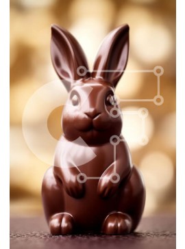 Σετ των 2 Intra Συλλεκτικό Ξύλινο Παζλ Plywood  4mm - Σοκολατένιο ειδώλιο κουνελιού Σε Ξύλινο Κουτί - Διαστάσεις: 10x10 cm – 25 κομμάτια