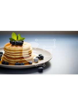 Σετ των 2 Intra Συλλεκτικό Ξύλινο Παζλ Plywood  4mm - Νόστιμη στοίβα από τηγανίτες με βατόμουρα και μέντα Σε Ξύλινο Κουτί - Διαστάσεις: 10x10 cm – 25 κομμάτια