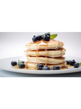 Σετ των 2 Intra Συλλεκτικό Ξύλινο Παζλ Plywood  4mm - Νόστιμη στοίβα τηγανίτες με βατόμουρα Σε Ξύλινο Κουτί - Διαστάσεις: 10x10 cm – 25 κομμάτια