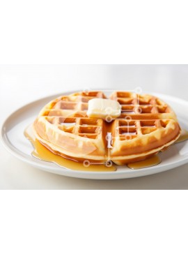 Σετ των 2 Intra Συλλεκτικό Ξύλινο Παζλ Plywood  4mm - Λαχταριστή βάφλα με βούτυρο και σιρόπι σφενδάμου Σε Ξύλινο Κουτί - Διαστάσεις: 10x10 cm – 25 κομμάτια