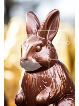 Σετ των 2 Intra Συλλεκτικό Ξύλινο Παζλ Plywood  4mm - Σοκολατένιο ειδώλιο λαγουδάκι Σε Ξύλινο Κουτί - Διαστάσεις: 10x10 cm – 25 κομμάτια