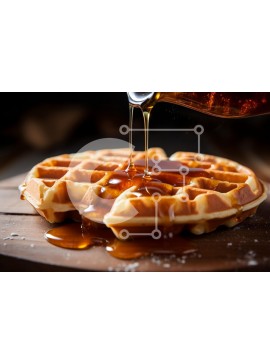 Σετ των 2 Intra Συλλεκτικό Ξύλινο Παζλ Plywood  4mm - Βάφλα με σιρόπι Σε Ξύλινο Κουτί - Διαστάσεις: 10x10 cm – 25 κομμάτια