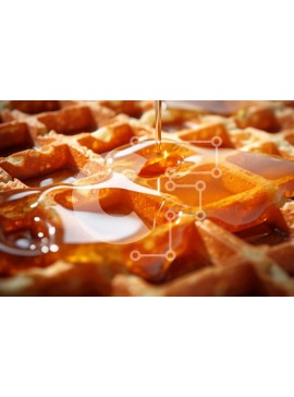 Σετ των 2 Intra Συλλεκτικό Ξύλινο Παζλ Plywood  4mm - Βάφλες με σιρόπι Σε Ξύλινο Κουτί - Διαστάσεις: 10x10 cm – 25 κομμάτια