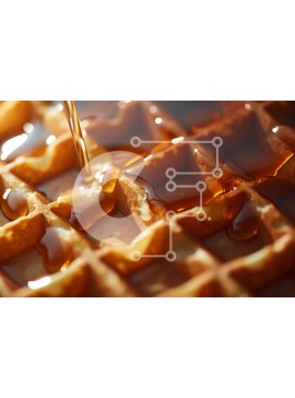 Σετ των 2 Intra Συλλεκτικό Ξύλινο Παζλ Plywood  4mm - Βάφλα με σιρόπι Σε Ξύλινο Κουτί - Διαστάσεις: 10x10 cm – 25 κομμάτια