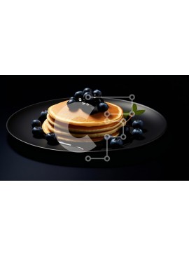 Σετ των 2 Intra Συλλεκτικό Ξύλινο Παζλ Plywood  4mm - Νόστιμη στοίβα τηγανίτες με βατόμουρα Σε Ξύλινο Κουτί - Διαστάσεις: 10x10 cm – 25 κομμάτια