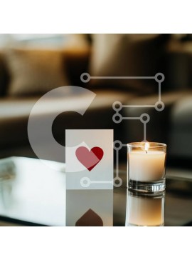 Intra Συλλεκτικό Ξύλινο Παζλ Plywood  4mm - Άνετη ρύθμιση με κάρτα καρδιάς και κερί Σε Ξύλινο Κουτί - Διαστάσεις Puzzle: 10x10 cm – 25 κομμάτια