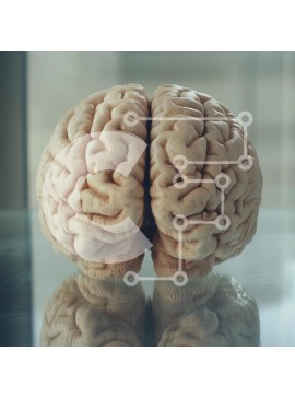 Intra Συλλεκτικό Ξύλινο Παζλ Plywood  4mm - Λεπτομερές μοντέλο ανθρώπινου εγκεφάλου Σε Ξύλινο Κουτί - Διαστάσεις Puzzle: 10x10 cm – 25 κομμάτια