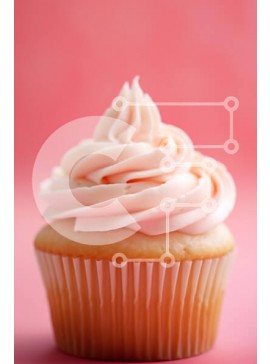 Σετ των 2 Intra Συλλεκτικό Ξύλινο Παζλ Plywood  4mm - Νόστιμο Cupcake με ροζ πάγωμα Σε Ξύλινο Κουτί - Διαστάσεις: 10x10 cm – 25 κομμάτια