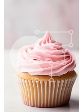 Σετ των 2 Intra Συλλεκτικό Ξύλινο Παζλ Plywood  4mm - Cupcake με Pink Frosting Σε Ξύλινο Κουτί - Διαστάσεις: 10x10 cm – 25 κομμάτια