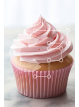 Σετ των 2 Intra Συλλεκτικό Ξύλινο Παζλ Plywood  4mm - Νόστιμο Cupcake Pink Frosting Σε Ξύλινο Κουτί - Διαστάσεις: 10x10 cm – 25 κομμάτια